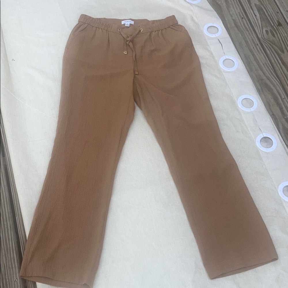 Calvin Klein Brown Drawstring Trousers